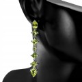 Silver natural peridot earrings 925 delicate 4
