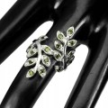 Silberring natürliche Diopside Größe 13,5 3
