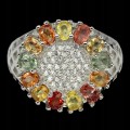 Ring Songea Saphire Silber 925 natur Größe 14