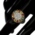 Ring Songea Saphire Silber 925 natur Größe 14