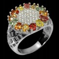 Ring Songea Saphire Silber 925 natur Größe 14