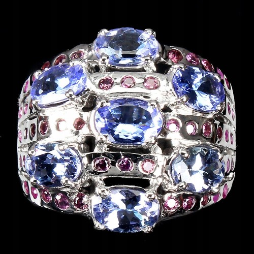 Ring natürliche Tansanit Granate Größe 14,5 925