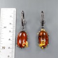 Künstlerische Naturbernstein Ohrringe 925 4