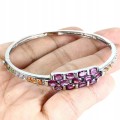 Silberarmband 925 Granate Diopsid Saphire