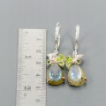 Künstlerische Olivin Ohrringe Diopsid Labradorite 4