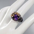 Künstlerischer Amethyst Ring Größe 14 925 schön