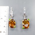 Künstlerische Silberohrringe Cognac Quarz 13ct 4