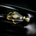 Künstlerischer Opal Ring Größe 13 Amethyst Perlen