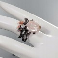 Kunstvoller barocker Perlen Ring Blumen Größe 17