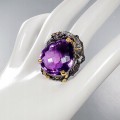 Amethyst Ring Größe 15,5 zertifiziert