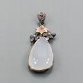 Künstlerischer Granat Anhänger 22ct Chalcedon Amethyst