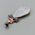 Künstlerischer Granat Anhänger 22ct Chalcedon Amethyst