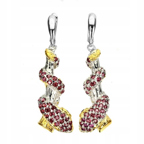 Schöne natürliche Ohrringe Amethyst Schlangen 3