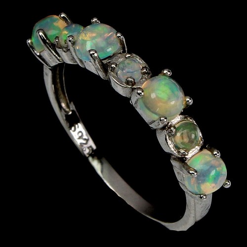 Ein zarter Silberring - Feueropal gr. 13