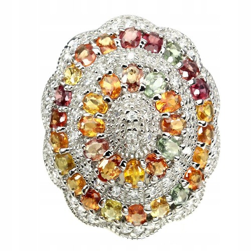 Ring nat. 925 Silber Saphire Songea gr. 18