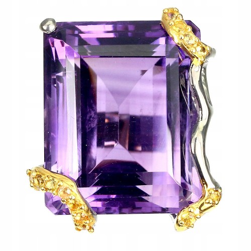 Silberring, 51ct Amethyst, Saphire, 17 925