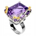 Silberring, 51ct Amethyst, Saphire, 17 925