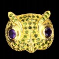 Ringeule Amethyst Diopside  17,5 natur
