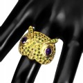 Ringeule Amethyst Diopside  17,5 natur