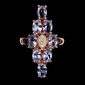 Ring  14, natürliches 925er Silber, Tansanite 8