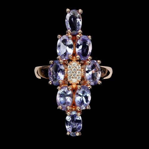 Ring  14, natürliches 925er Silber, Tansanite 8