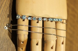 925 Silberkette mit natürlichen Apatiten schöne 9