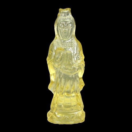 Guanyin geschnitzter Zitronenquarz natur 19.69ct
