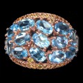 Ring 925 Größe 16,5 Swiss Blue Topas Saphire