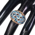 Ring 925 Größe 16,5 Swiss Blue Topas Saphire