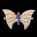 Natürlicher Tansanit Schmetterling Ring Größe 11,5 zart