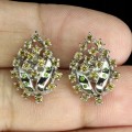 Songea gelbe Saphir Silber Diopsid Ohrringe 1