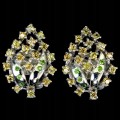 Songea gelbe Saphir Silber Diopsid Ohrringe 1