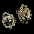 Songea gelbe Saphir Silber Diopsid Ohrringe 1