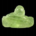 Buddha geschnitzter Prehnit Naturstein 28,34 ct