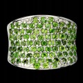 Ring natürliche Diopside Größe 17 Silber 5