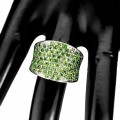 Ring natürliche Diopside Größe 17 Silber 5
