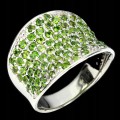 Ring natürliche Diopside Größe 17 Silber 5