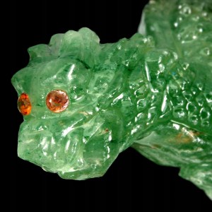 Drache geschnitzter Aventurin Naturstein 39,22 ct