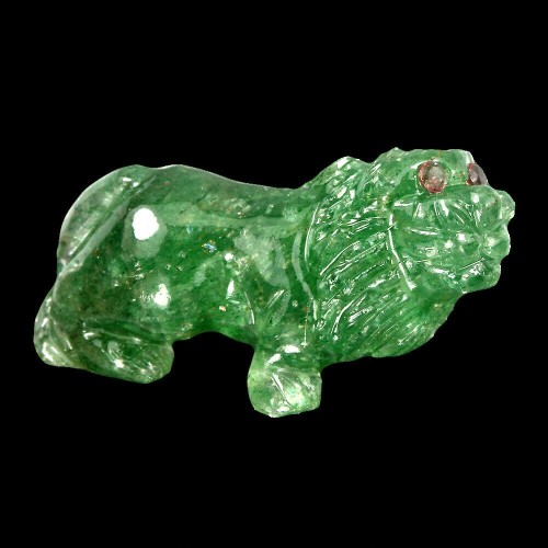 Löwe gemeißelter Aventurin Naturstein 29,95 ct