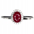Zarter Ring Natur Rubin 925 Größe 16