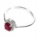 Zarter Ring Natur Rubin 925 Größe 16