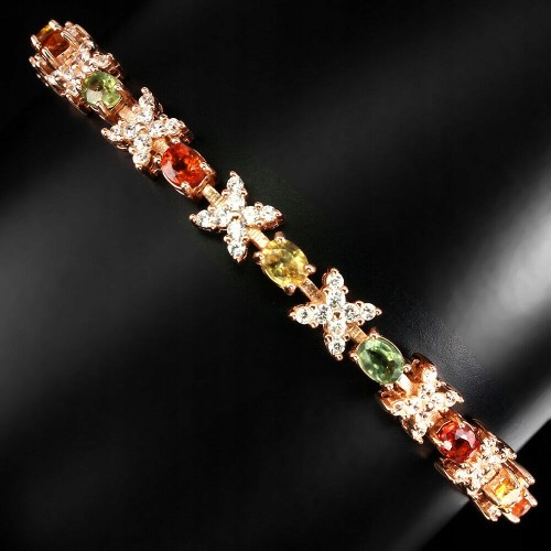 Silberarmband mit natürlichen Saphiren 925 Songea 27