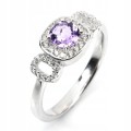 Ring Größe 17 natürlicher Amethyst zart 925