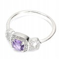 Ring Größe 17 natürlicher Amethyst zart 925