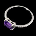 Ring natürlicher Amethyst zart 925 Größe 15