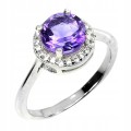Ring natürlicher Amethyst zart 925 Größe 11,5
