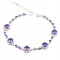 Wunderschönes Silberarmband mit natürlichen Amethysten 925
