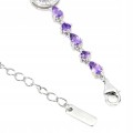 Wunderschönes Silberarmband mit natürlichen Amethysten 925