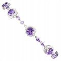 Wunderschönes Silberarmband mit natürlichen Amethysten 925