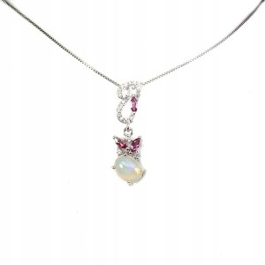 Silberkette Feueropal Granate zart